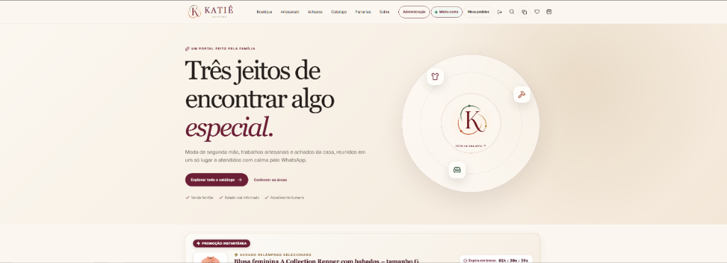Print Real do Site Universo Katiê